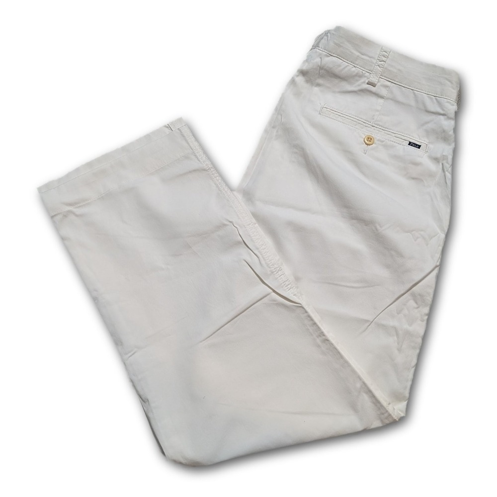 Polo Ralph Lauren RLPC Athletic Assoc Mens Pants Suffield Pant White 34x30 Chino